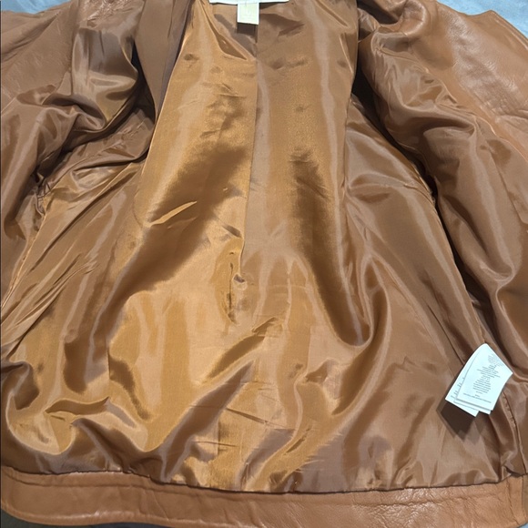 Michael Michael Kors tan 100% real lamb leather jacket, size M - Picture 15 of 15